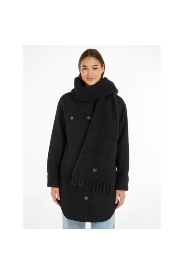 Tommy Jeans Зимен шал Tjw Cosy Knit Scarf AW0AW15904 Черен - Mera.bg