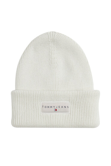 Tommy Jeans Шапка Tjw Linear Beanie AW0AW17913 Бял - Mera.bg