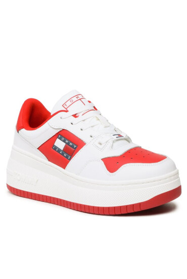 Tommy Jeans Сникърси Retro Basket Flatf EN0EN02086 Deep Crimson XNL - Mera.bg