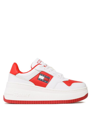 Tommy Jeans Сникърси Retro Basket Flatf EN0EN02086 Deep Crimson XNL - Mera.bg