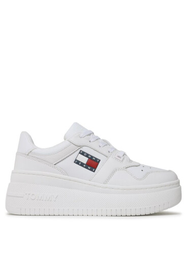 Tommy Jeans Сникърси Basket Vmn Plat EN0EN02025 White 0K4 - Mera.bg