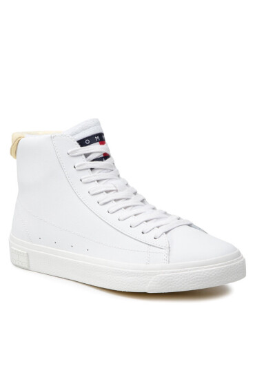 Tommy Jeans Сникърси Leather Mid Cut Vulc EN0EN01629 Mimosa Yellow ZHH - Mera.bg
