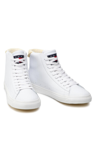 Tommy Jeans Сникърси Leather Mid Cut Vulc EN0EN01629 Mimosa Yellow ZHH - Mera.bg