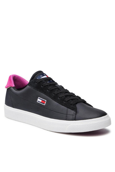 Tommy Jeans Сникърси Leather Low Cut Vulc EN0EN01502 Black BDS - Mera.bg
