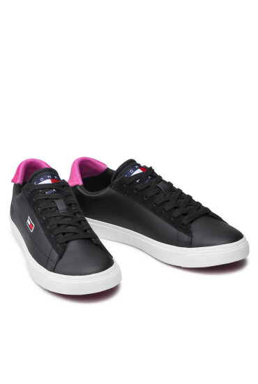 Tommy Jeans Сникърси Leather Low Cut Vulc EN0EN01502 Black BDS - Mera.bg