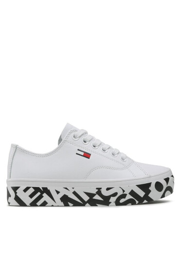Tommy Jeans Сникърси Cupsole Print Logo EN0EN02064 Бял - Mera.bg
