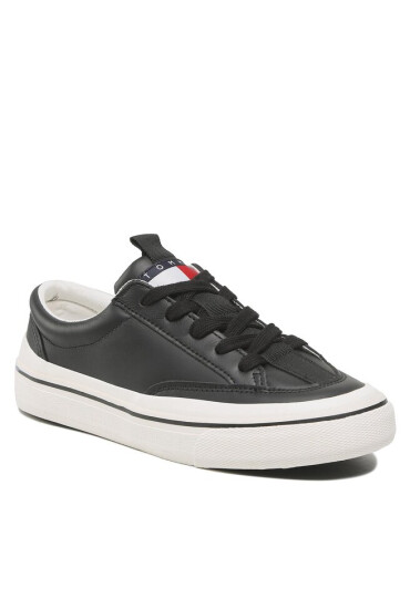 Tommy Jeans Сникърси Leather Vulc Ess EN0EN01932 Black BDS - Mera.bg