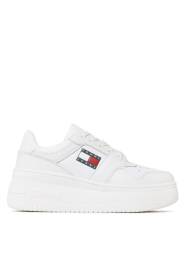 Tommy Jeans Сникърси Retro Basket Flatf EN0EN02086 White 0K4 - Mera.bg