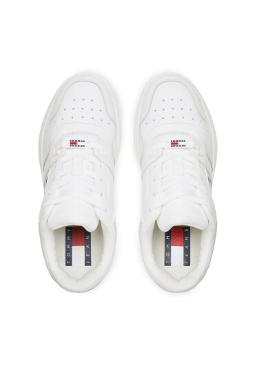 Tommy Jeans Сникърси Retro Basket Flatf EN0EN02086 White 0K4 - Mera.bg