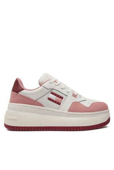 Tommy Jeans Сникърси Retro Basket Flatform Mix EN0EN02654 Розов - Mera.bg