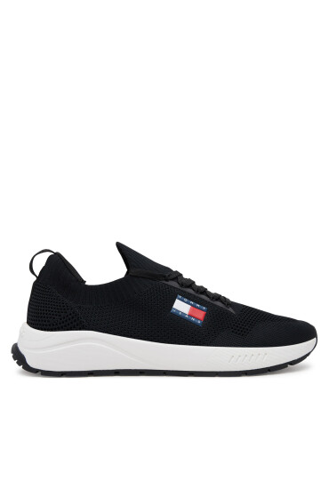 Tommy Jeans Сникърси Runner Kntitted EM0EM01555 Черен - Mera.bg