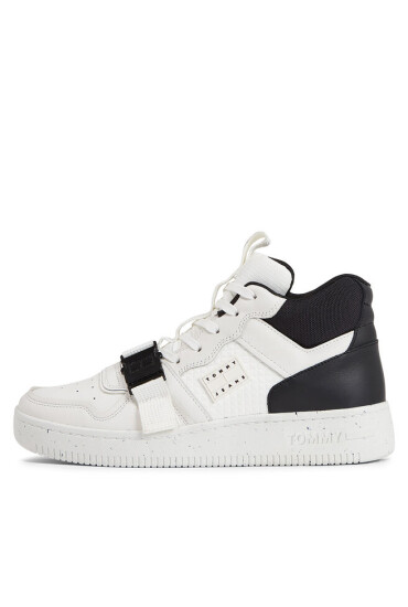 Tommy Jeans Сникърси Tjm Basket Leather Buckle Mid EM0EM01288 Бял - Mera.bg