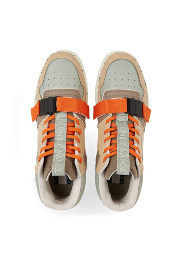 Tommy Jeans Сникърси Tjm Basket Leather Buckle Mid EM0EM01288 Бежов - Mera.bg