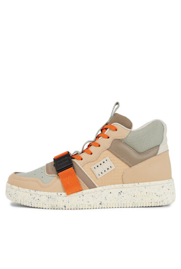 Tommy Jeans Сникърси Tjm Basket Leather Buckle Mid EM0EM01288 Бежов - Mera.bg
