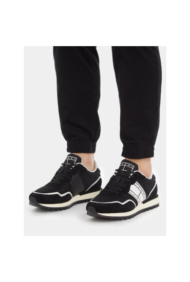 Tommy Jeans Сникърси Tjm Runner Mix Material EM0EM01266 Черен - Mera.bg