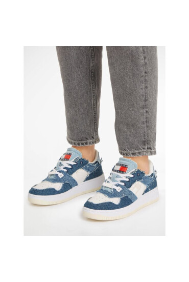 Tommy Jeans Сникърси Tjw Basket Denim Layering EN0EN02347 Denim 0G1 - Mera.bg