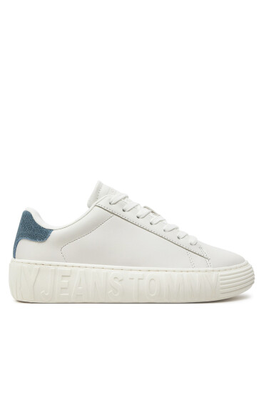Tommy Jeans Сникърси Tjw Fancy Leather Cupsole EN0EN02575 Екрю - Mera.bg