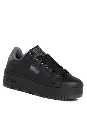 Tommy Jeans Сникърси Tjw Flatform Animal Print EN0EN02537 Black BDS - Mera.bg