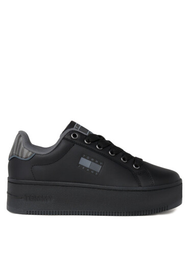 Tommy Jeans Сникърси Tjw Flatform Animal Print EN0EN02537 Black BDS - Mera.bg