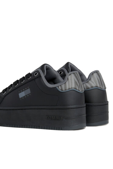 Tommy Jeans Сникърси Tjw Flatform Animal Print EN0EN02537 Black BDS - Mera.bg
