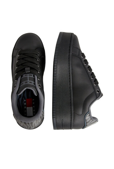 Tommy Jeans Сникърси Tjw Flatform Animal Print EN0EN02537 Black BDS - Mera.bg