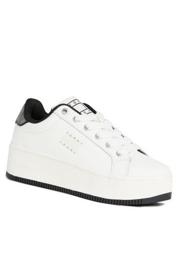 Tommy Jeans Сникърси Tjw Flatform Animal Print EN0EN02537 Ecru YBL - Mera.bg