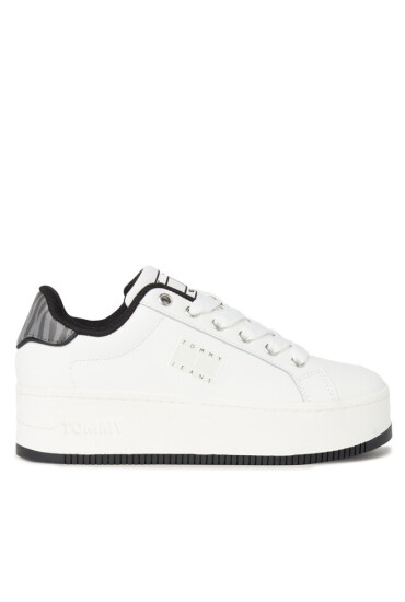 Tommy Jeans Сникърси Tjw Flatform Animal Print EN0EN02537 Ecru YBL - Mera.bg