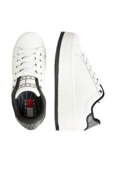 Tommy Jeans Сникърси Tjw Flatform Animal Print EN0EN02537 Ecru YBL - Mera.bg
