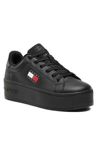 Tommy Jeans Сникърси Tjw Flatform Ess EN0EN02426 Triple Black BDS - Mera.bg