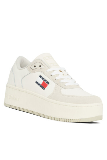 Tommy Jeans Сникърси Tjw Flatform Mat Mix EN0EN02538 Ivory / Bleached Stone YBI - Mera.bg