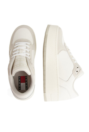 Tommy Jeans Сникърси Tjw Flatform Mat Mix EN0EN02538 Ivory / Bleached Stone YBI - Mera.bg
