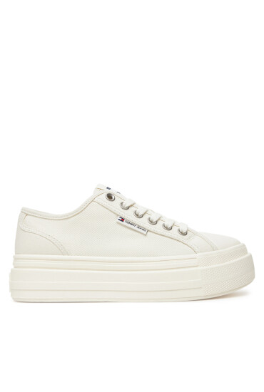 Tommy Jeans Сникърси Tjw Foxing Flatform Lc EN0EN02736 Бял - Mera.bg