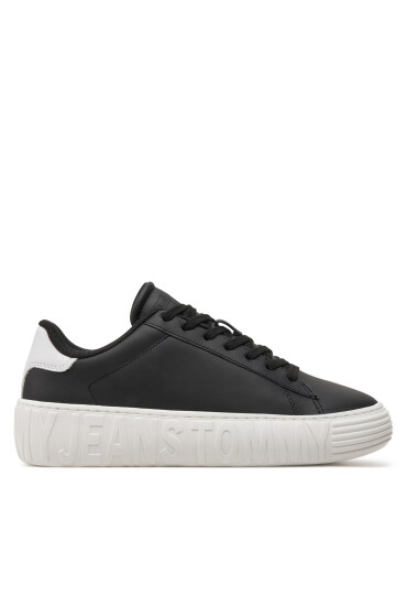 Tommy Jeans Сникърси Tjw Leather Cupsole Ess EN0EN02507 Черен - Mera.bg