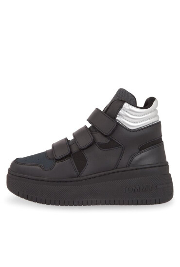 Tommy Jeans Сникърси Tjw Retro Basket Chunky Flatf Mc EN0EN02370 Черен - Mera.bg