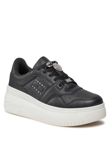 Tommy Jeans Сникърси Tjw Retro Basket Flatform Charm EN0EN02245 Black BDS - Mera.bg