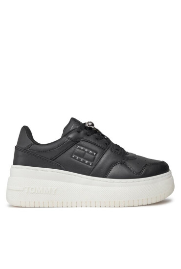 Tommy Jeans Сникърси Tjw Retro Basket Flatform Charm EN0EN02245 Black BDS - Mera.bg