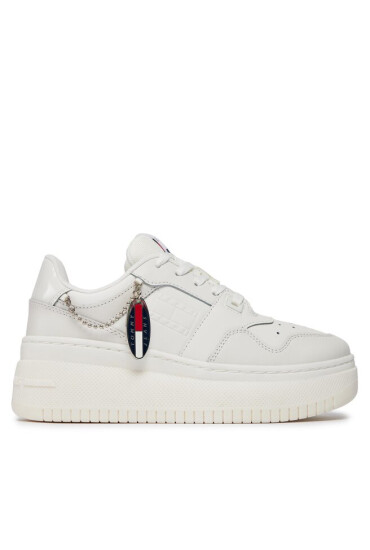 Tommy Jeans Сникърси Tjw Retro Basket Flatform Charm EN0EN02421 Екрю - Mera.bg