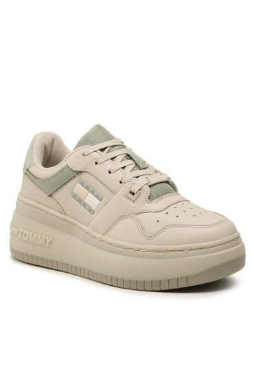 Tommy Jeans Сникърси Tjw Retro Basket Flatform EN0EN02429 Bleached Stone AEV - Mera.bg