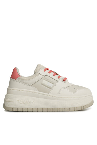 Tommy Jeans Сникърси Tjw Retro Basket Flatform Mix EN0EN02208 Бежов - Mera.bg