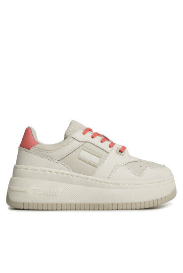 Tommy Jeans Сникърси Tjw Retro Basket Flatform Mix EN0EN02208 Бежов - Mera.bg