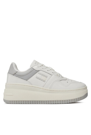 Tommy Jeans Сникърси Tjw Retro Basket Flatform Patent EN0EN02523 Екрю - Mera.bg