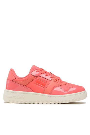 Tommy Jeans Сникърси Tjw Retro Basket Glossy EN0EN02206 Коралов - Mera.bg