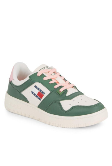 Tommy Jeans Сникърси Tjw Retro Basket Leather Seasonal EN0EN02204 Зелен - Mera.bg
