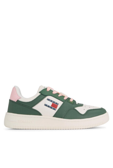 Tommy Jeans Сникърси Tjw Retro Basket Leather Seasonal EN0EN02204 Зелен - Mera.bg
