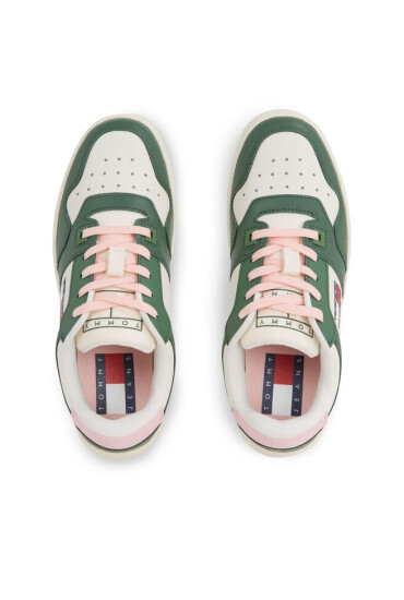 Tommy Jeans Сникърси Tjw Retro Basket Leather Seasonal EN0EN02204 Зелен - Mera.bg