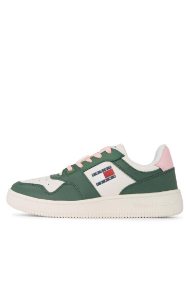 Tommy Jeans Сникърси Tjw Retro Basket Leather Seasonal EN0EN02204 Зелен - Mera.bg