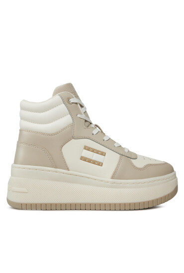 Tommy Jeans Сникърси Tjw Retro Basket Mc Lace Up EN0EN02422 Бежов - Mera.bg