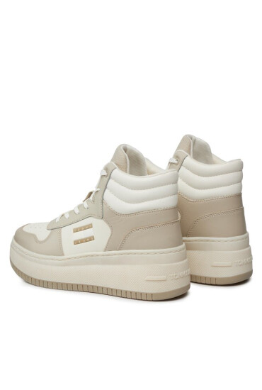 Tommy Jeans Сникърси Tjw Retro Basket Mc Lace Up EN0EN02422 Бежов - Mera.bg