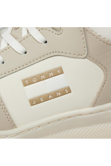 Tommy Jeans Сникърси Tjw Retro Basket Mc Lace Up EN0EN02422 Бежов - Mera.bg