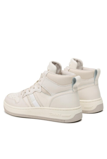 Tommy Jeans Сникърси Tjw Retro Basket Mc Leather Mix EN0EN02205 Бежов - Mera.bg